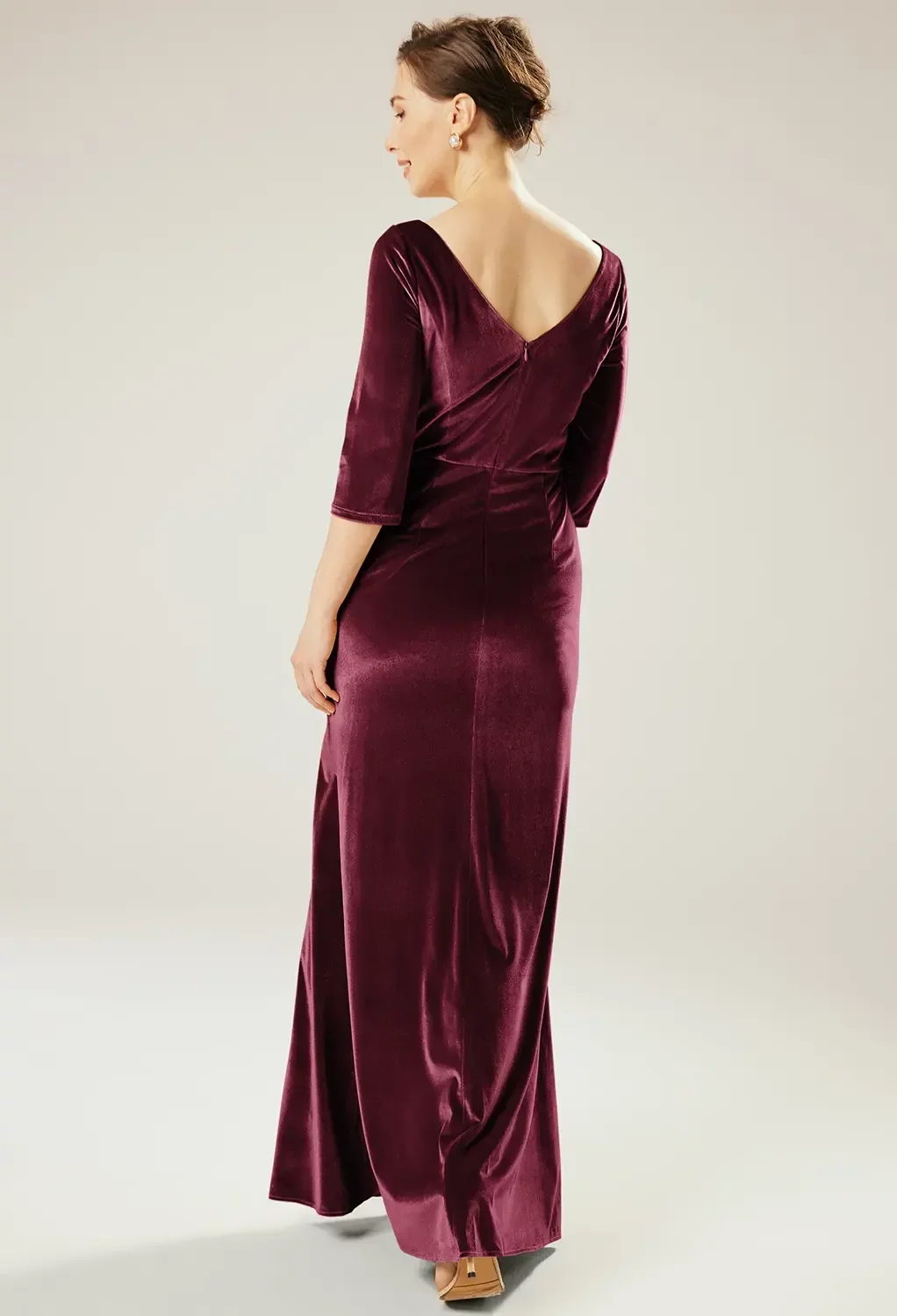 strapless open back dress Baltic Born Womens Giselle Maxi Dress | Rust main image 0