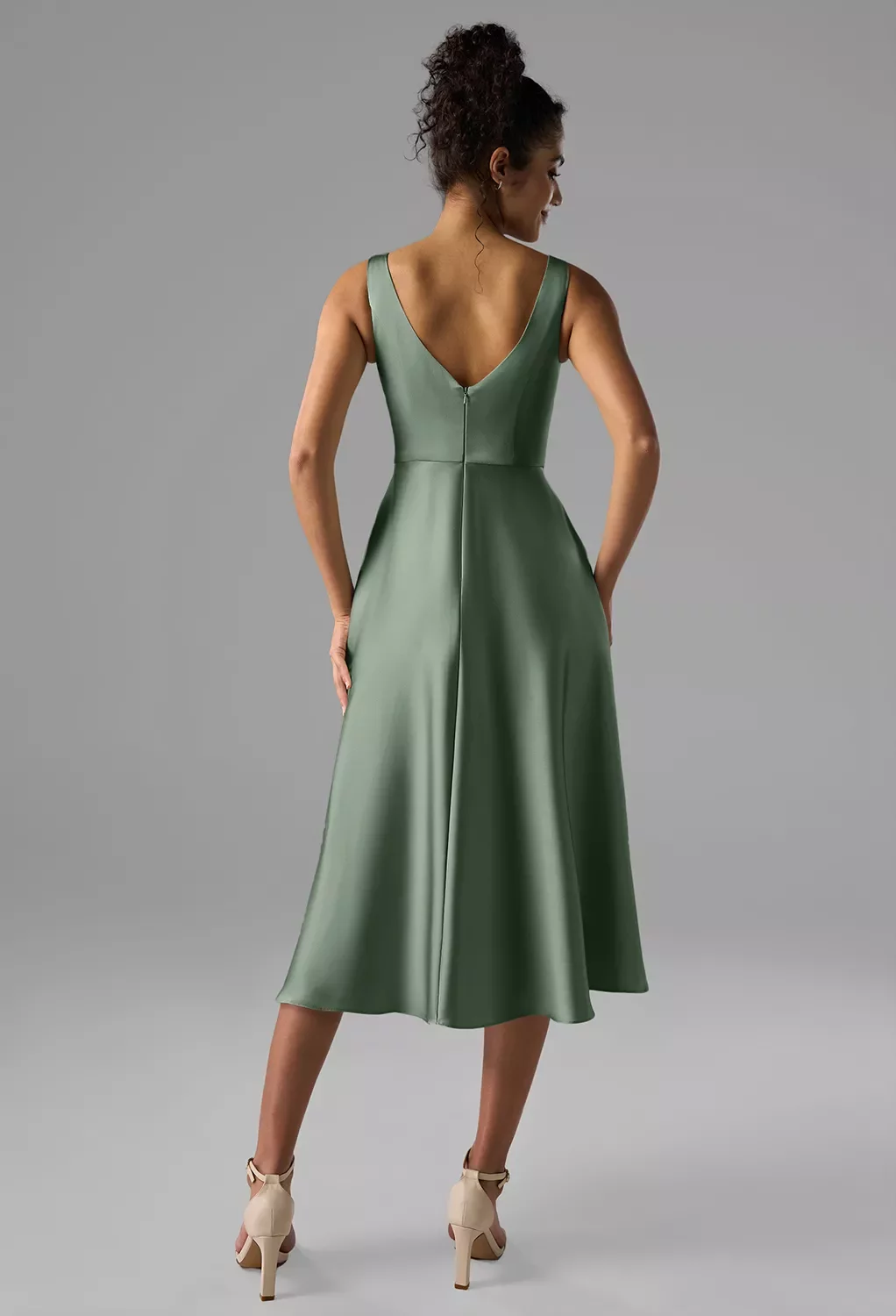 semi formal casual dresses Mokayee Cocktail for Women 2026 Army Green V Neck Summer Short Sleeve Semi-Formal Church Office Business Cute Interview Teacher Work Wedding Guest Dresses S at Amazon Women's Clothing store YGroup_Kiley Inspired Designs and Flattering Width:Classic 3.5