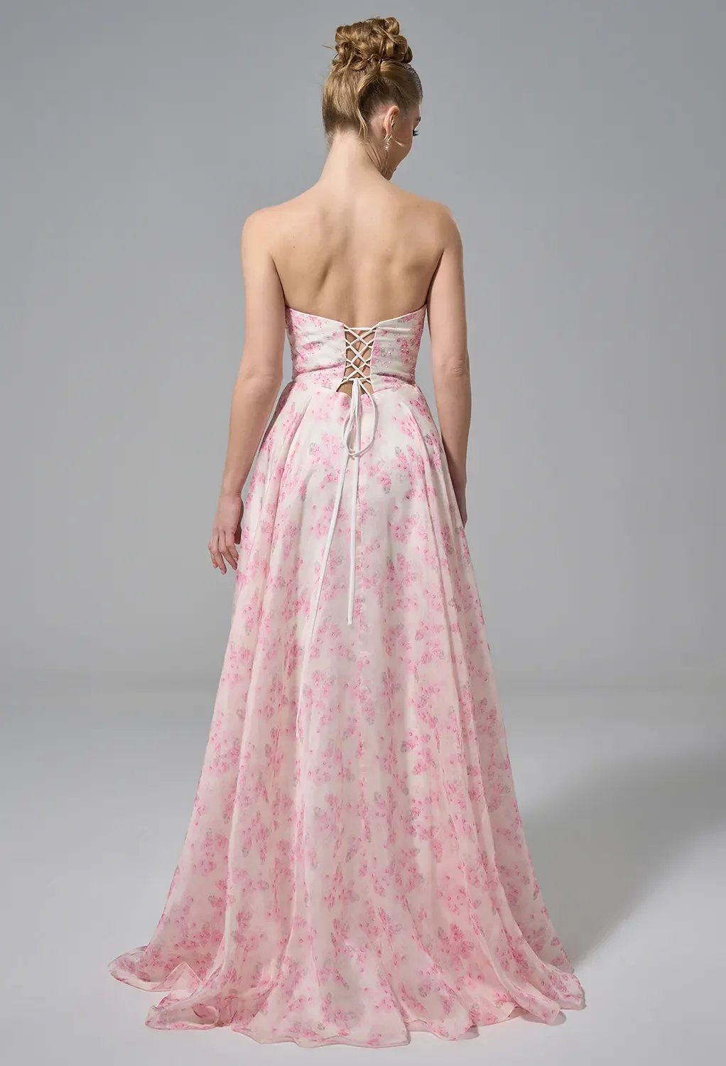 u*1様 NICENESS blondie 18AW AW Anstice Dress, Blushing Pink Polyester Floor Length Sweetheart