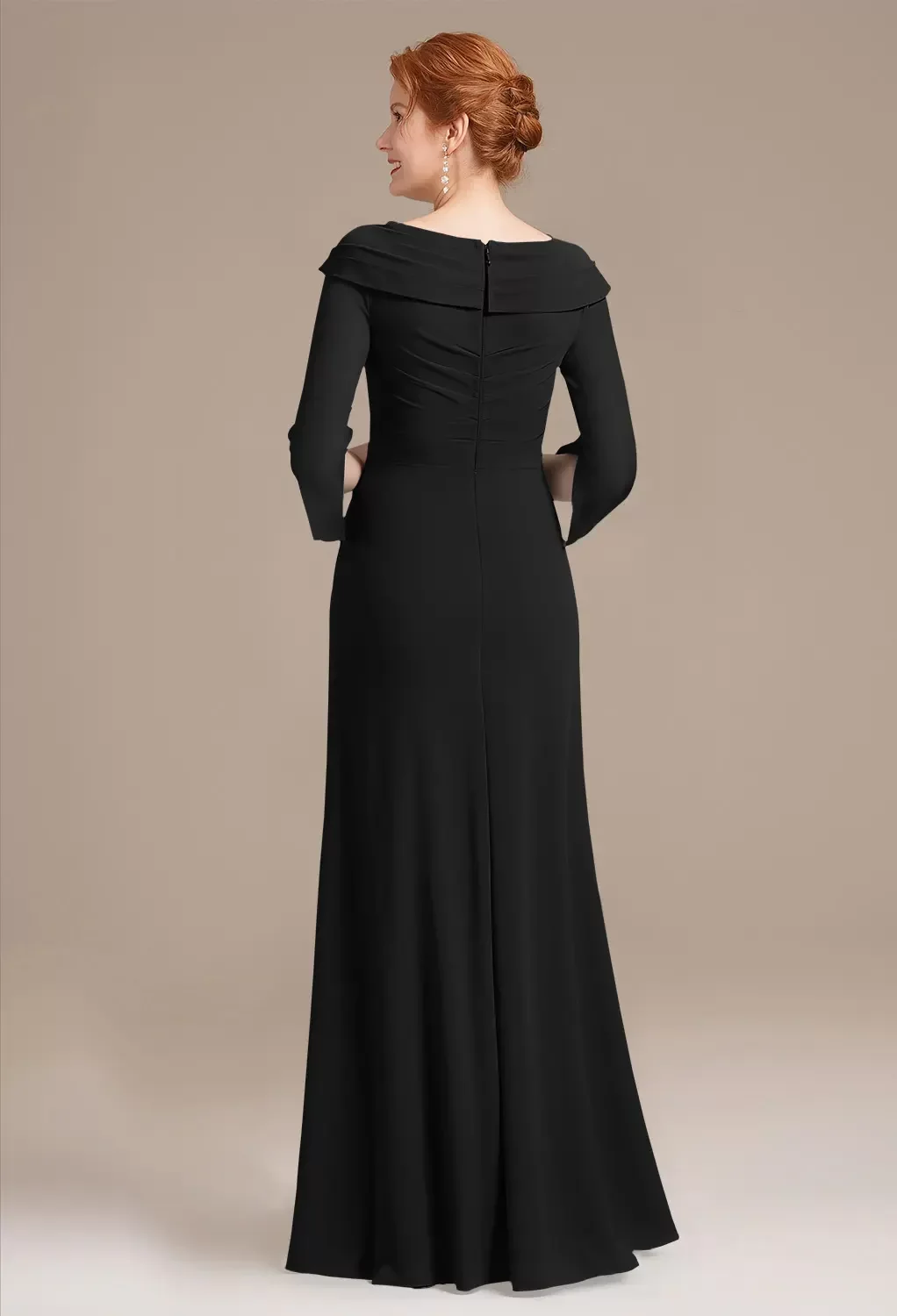 knee length dresses for ladies Long Mother of The Bride Formal Dress main image 1