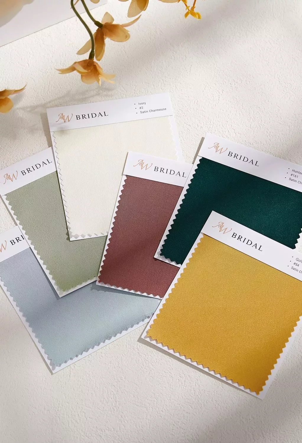 Fabrics & Swatches for Bridesmaid Dresses | AW.Bridal