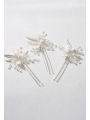 AW 3PCS Flowered Bridal Hair Pins