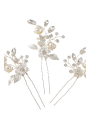 AW 3PCS Pearly Flower Hair Pins