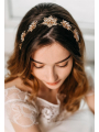 AW Crystal Floral Bridal Headband for Wedding Birthday