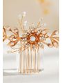 AW Crystal Gold Alloy Hair Comb