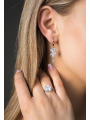 AW Cubic Zirconia Bridal Earrings for Wedding