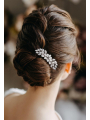 AW Cubic Zirconia Bride Hair Jewelry for Wedding