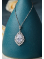 AW Cubic Zirconia Necklace Earrings Women Jewelry Set
