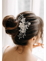 AW Flower Silver Hair Comb