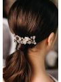 AW Flowered Gold Alloy Hair Comb