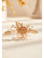 AW Gold Alloy Flower Hair Comb