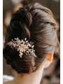 AW Gold Alloy Flower Hair Comb