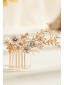 AW Gold Alloy Rose Hair Comb