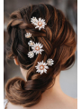 AW Gold Bridal Hair Pins Pearls Wedding Hair Clips