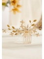 AW Gold Flower Alloy Hair Comb