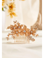 AW Gold Flowered Alloy Hair Comb