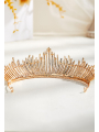 AW Gold Rhinestones Tiara Crowns