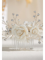 AW Ivory Flower Hair Comb Accessories