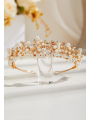 AW Pearls Flower Headband Bridal Tiaras for Women