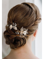 AW Pearls Wedding Hair Clip Flower Hair Comb