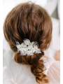 AW Pink Flower Wedding Hair Comb