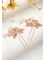 AW Rose Gold Bridal Hair Accessories for Women