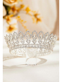 AW Silver Alloy Crystal Crown & Tiara