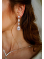 AW Teardrop Bridal Earrings for Women Wedding