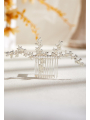 AW Vintage Bridal Hair Comb for Wedding Pearls Crystal