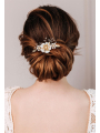 AW Wedding Hair Comb Pearls Flower Hair Clips