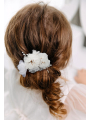 AW White Flower Bridal Hair Comb