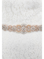 AW Wedding Crystal Sash Belt-Rose Gold