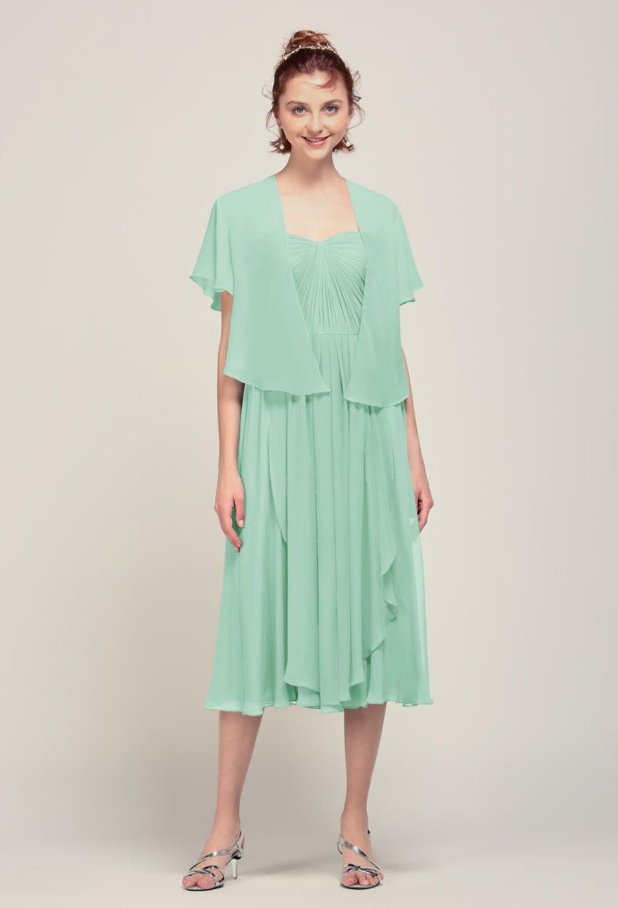 AW Chiffon Wrap Cape with Flutter Sleeves