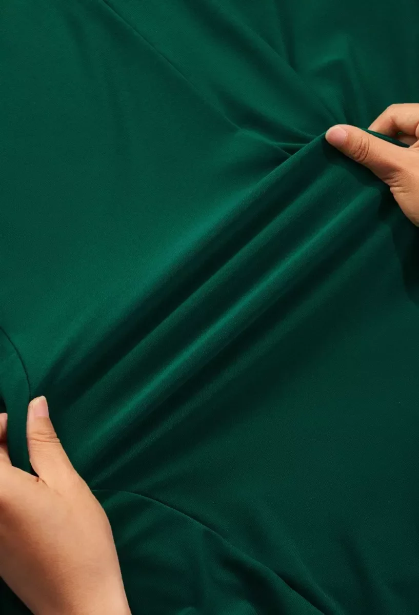 AW Shannon Dress, Jolly Green Stretch knitted fabric Floor Length Halter Neckline Bridesmaid Dresses | AW.Bridal AW Shannon Dress, Jolly Green Stretch knitted fabric Floor Length Halter Neckline Bridesmaid Dresses | AW.Bridal