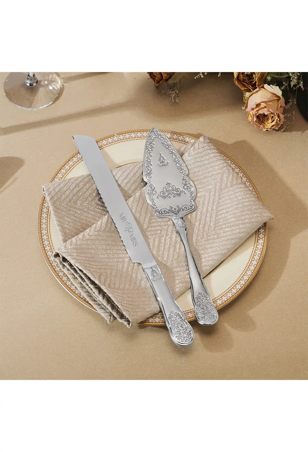 AW Cake Knife and Sever Set