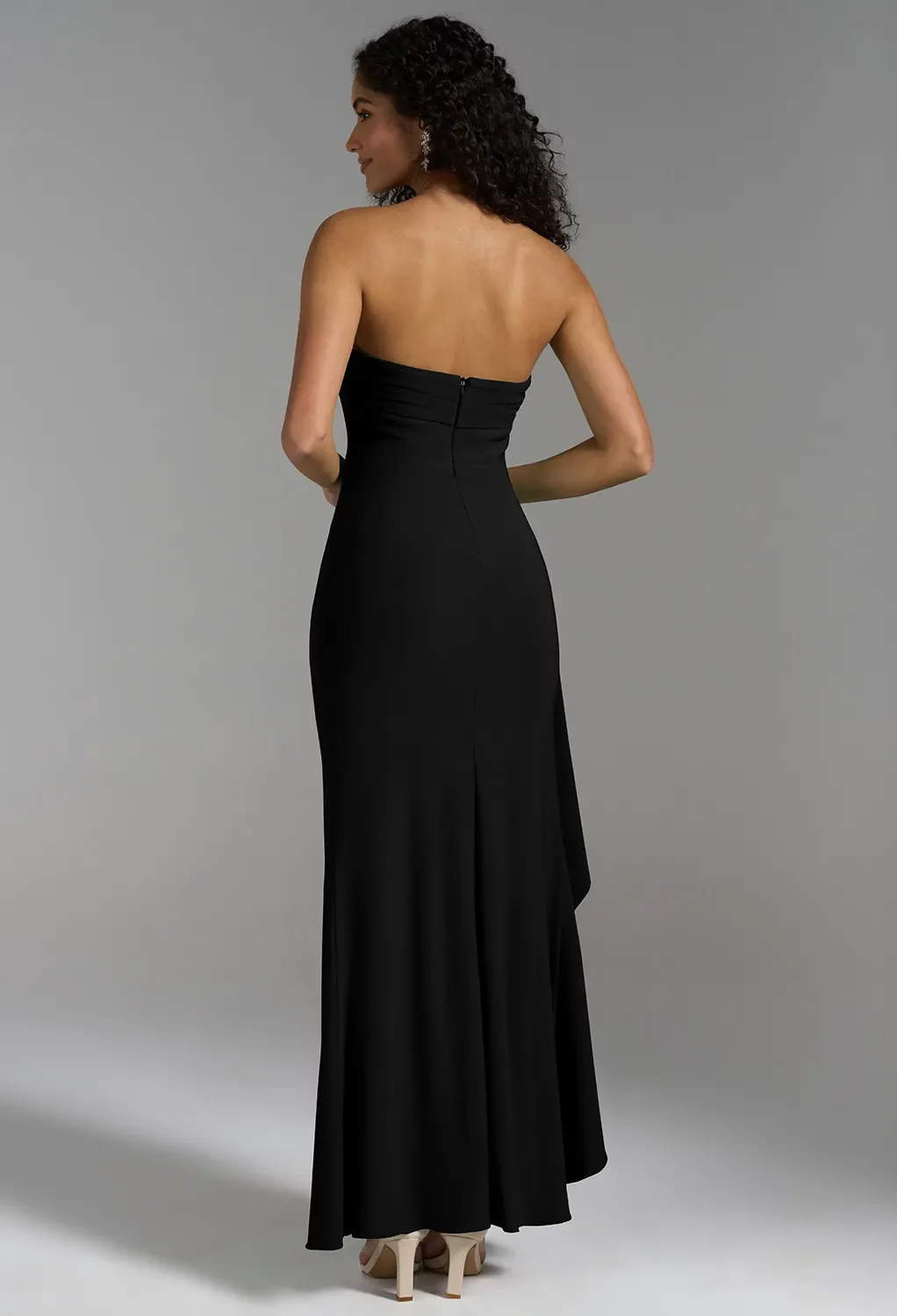 maxi corset top dress Lace and satin corset maxi dress 40 (FR) / Black