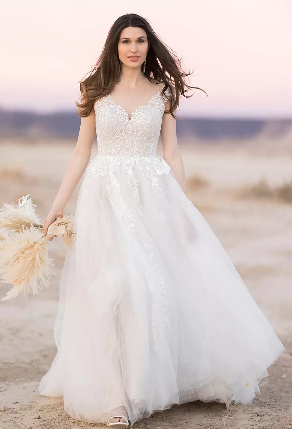 white gold wedding dress Helen main image 0