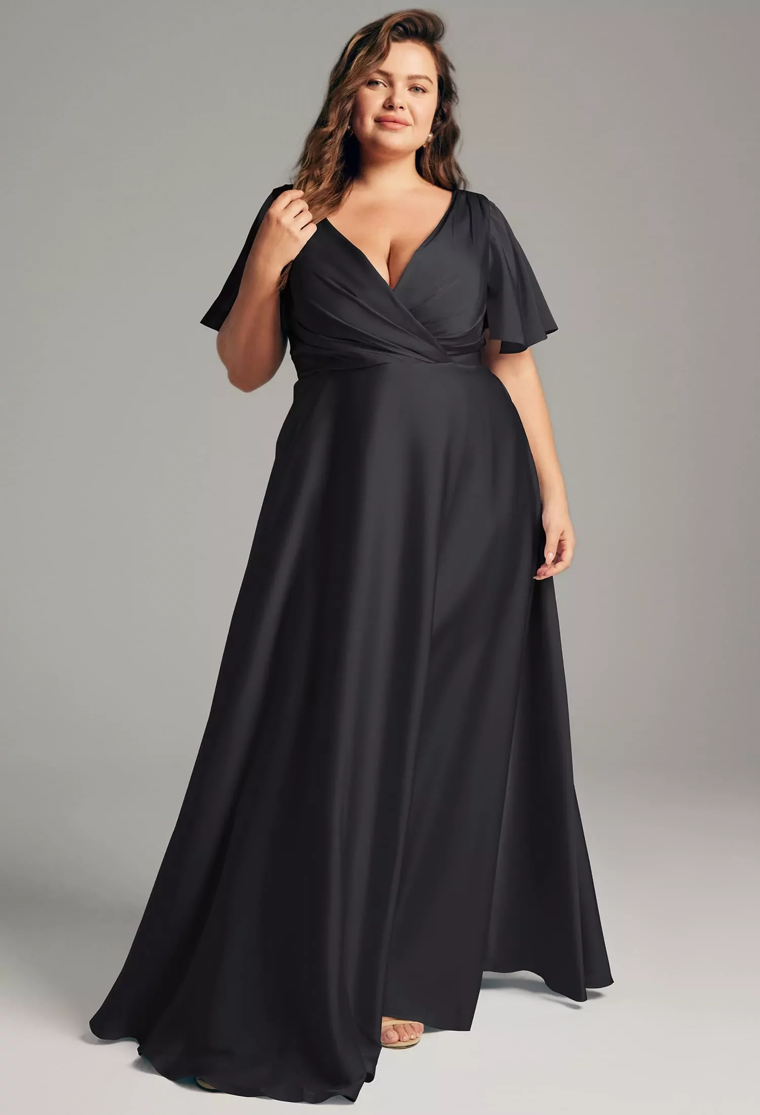 AW Furst Dress, Sage Green Crystal Satin Satin Charmeuse Stretch