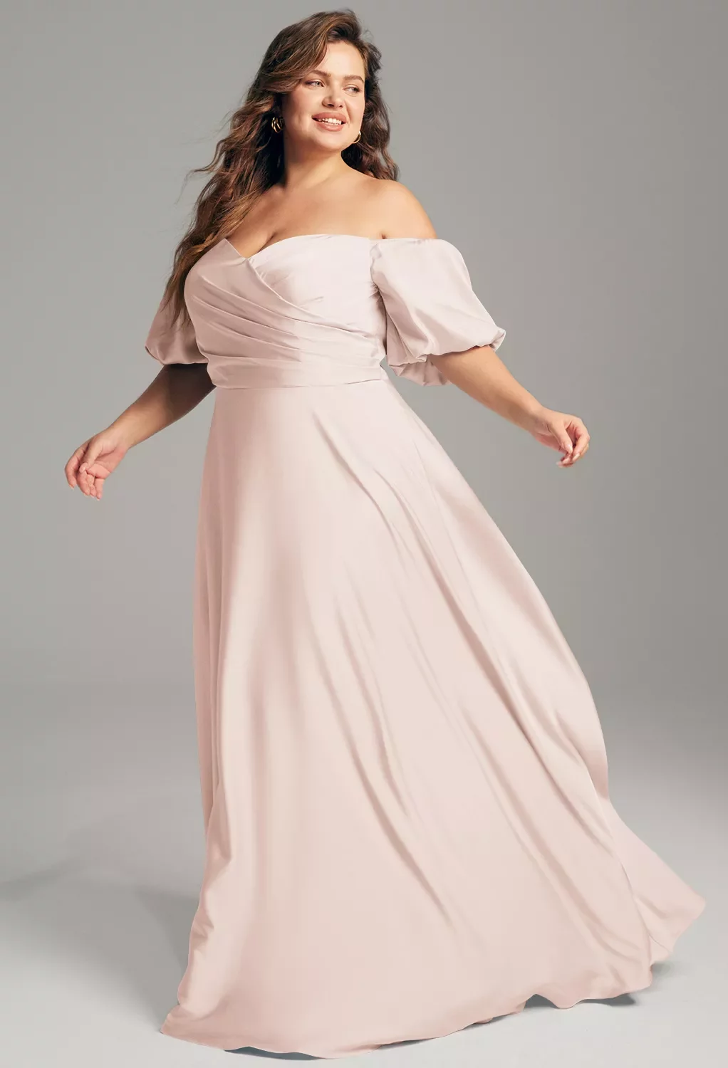 maids to measure bridesmaid dresses Clemmie Satin Dress With its convenient zip ShuShu/Tong Colorblock Off The Color:Other allure bridesmaids dress