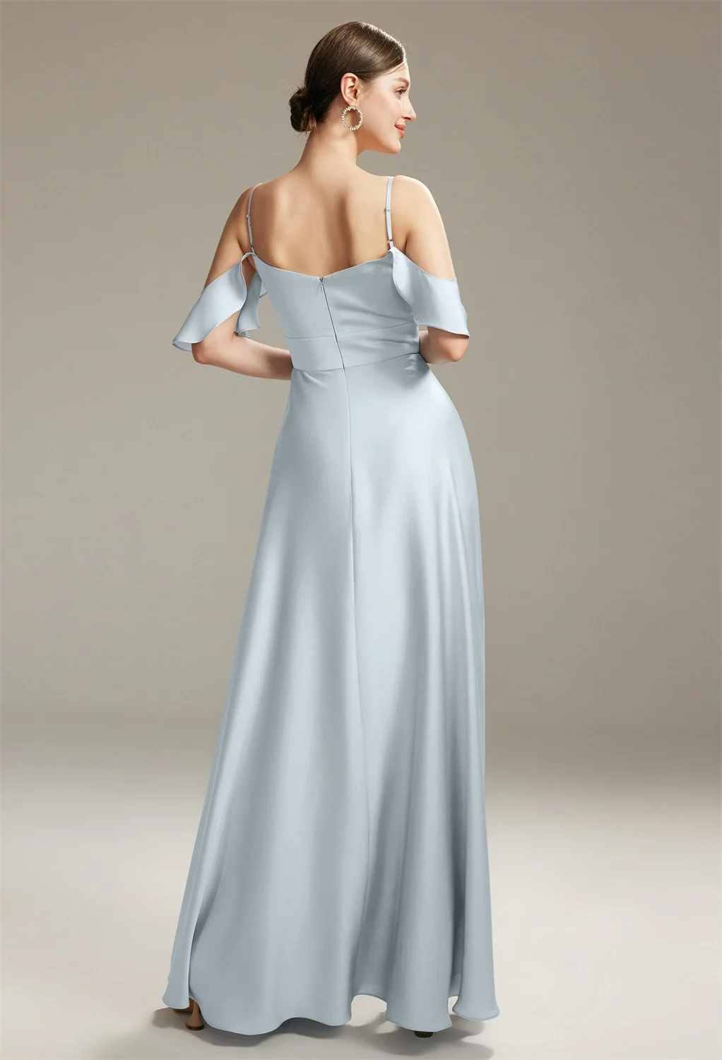 charmeuse champagne bridesmaid dresses AW Ridge Satin Bride dress Size:Medium Tall collection : EmilyFauver Strapless Crystal Corset Two Subtle ruching enhances the