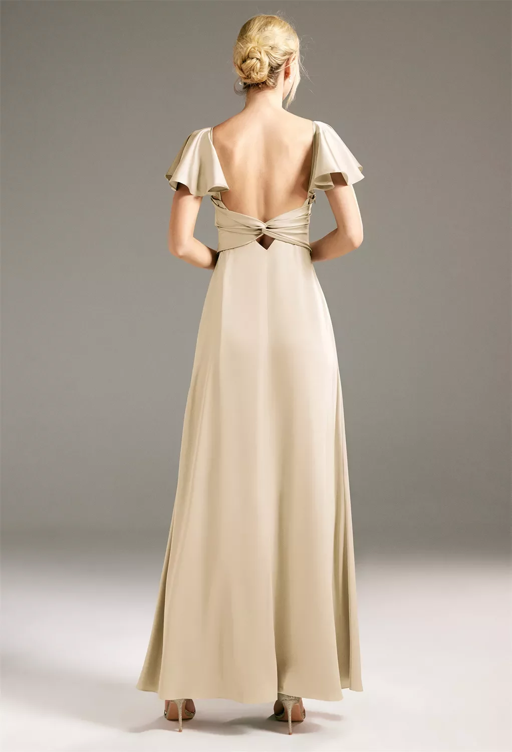 lotus bridesmaid dresses Autumn new suspenders waist solid color lotus leaf dress- Leonor – GOOD  GIRL REBEL