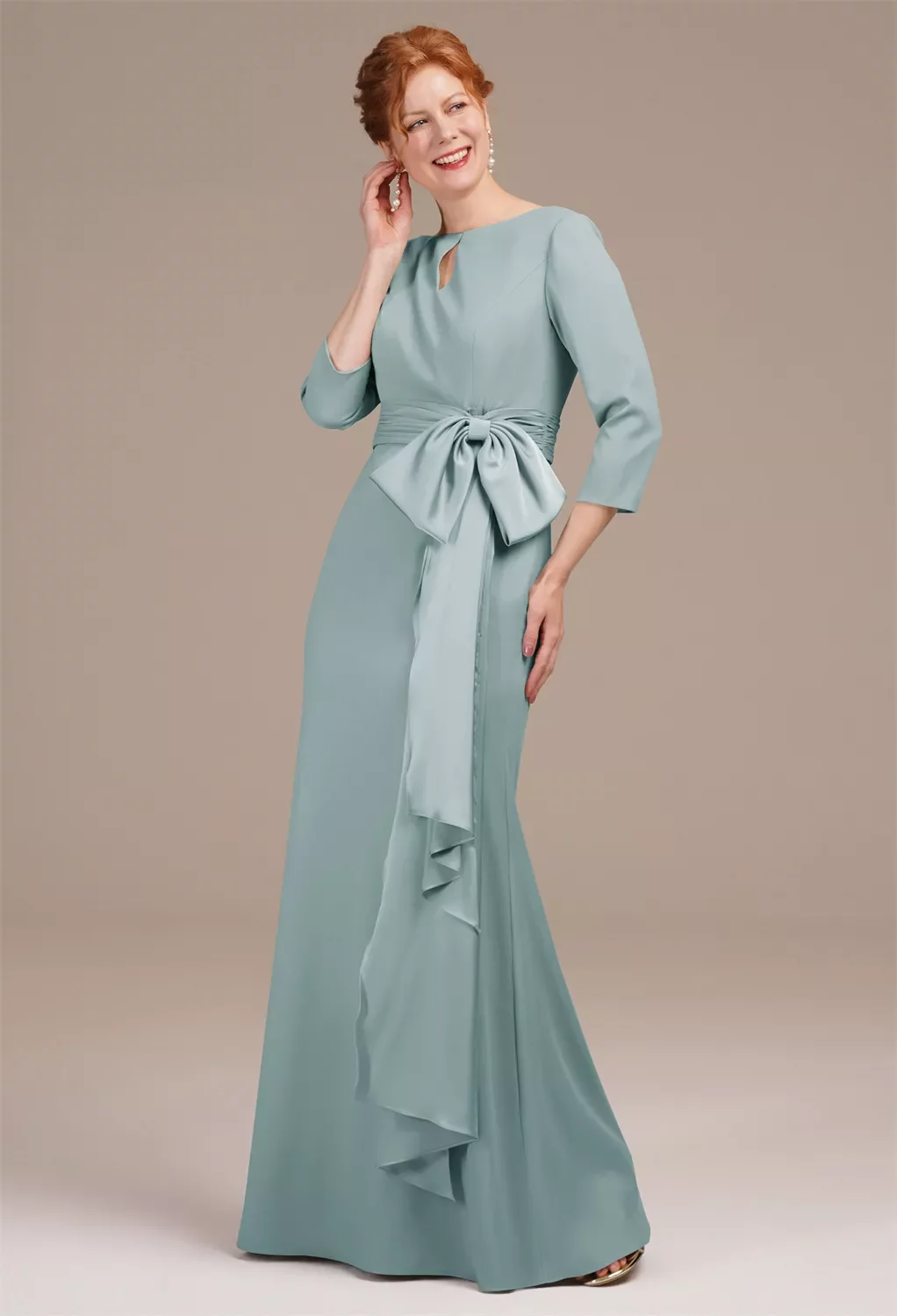 V Neck Teal Bridesmaid Dresses With Sleeves BABYONLINE Mermaid Bridesmaid  Dresses Gold Appliqus Beading Bodice IllusionSweetheart