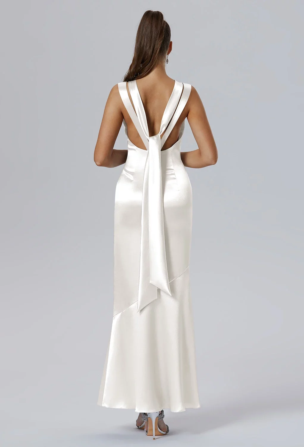 AW.Bridal Mermaid Bateau Neckline Floor Length Sleeveless Crystal Satin Ruching Long Bridesmaid Dresses Dress Apricot Size 8 AW.Bridal Mermaid Bateau Neckline Floor Length Sleeveless Crystal Satin Ruching Long Bridesmaid Dresses Dress Apricot Size 8