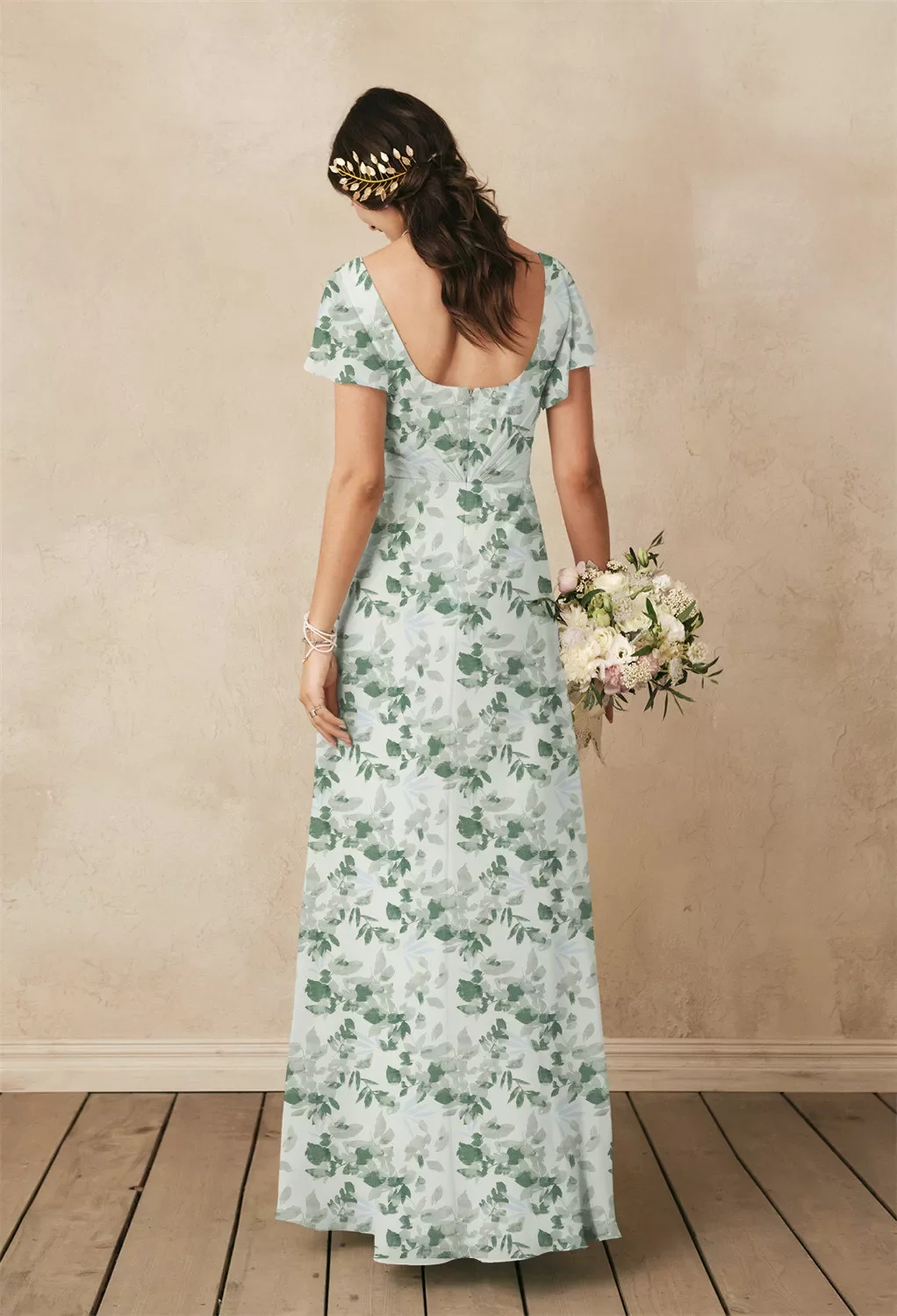 AW Mallory Tea Green Shade Bridesmaid Dresses | AW.Bridal