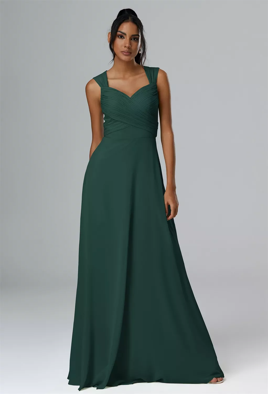 bridesmaid dresses for pear shape Cowl Back Satin Bridesmaid Dress