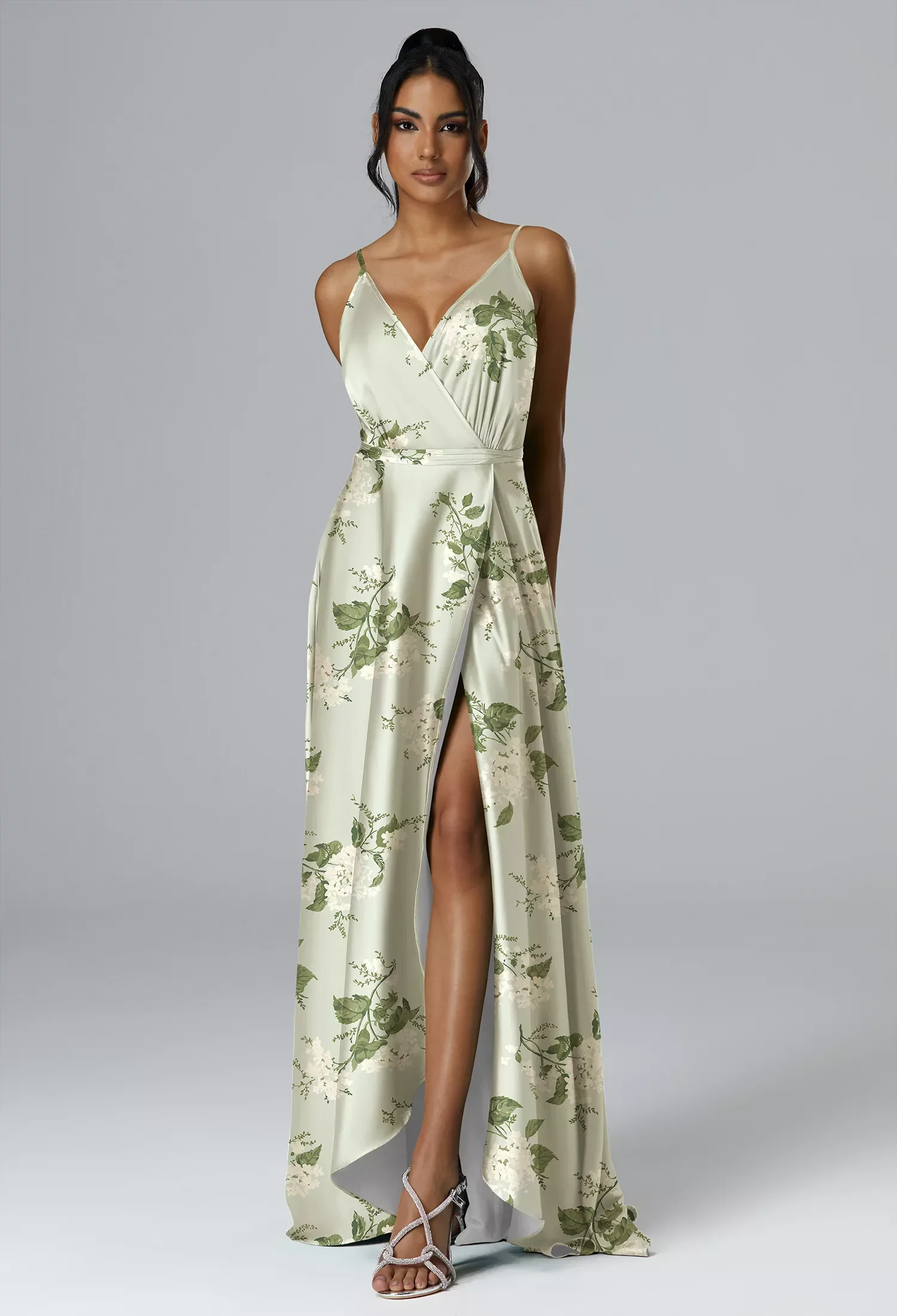 slim fit dress slacks Elsie Floral Midi Dress main image 0