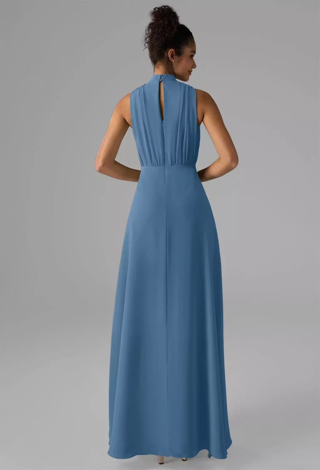 slate blue dress long böhme Amanda Tiered Dress in Slate Blue Size XS, Non Stretch Material