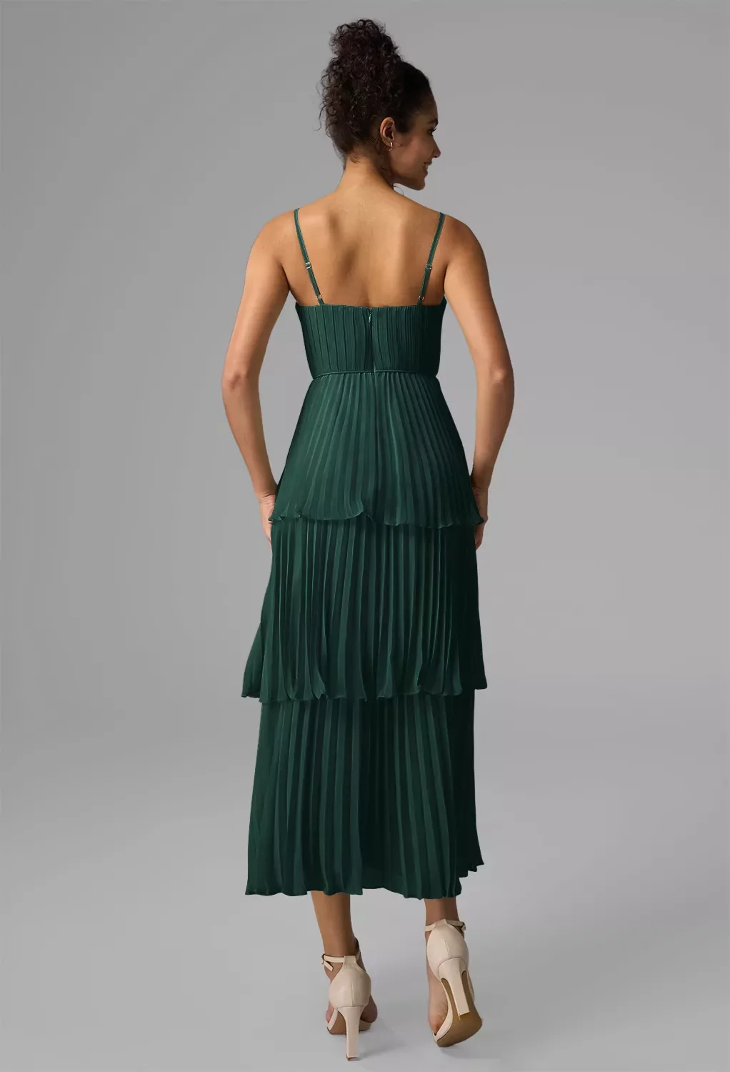 AW Kendra Dress, Chiffon Tea Length Sweetheart Neckline Bridesmaid