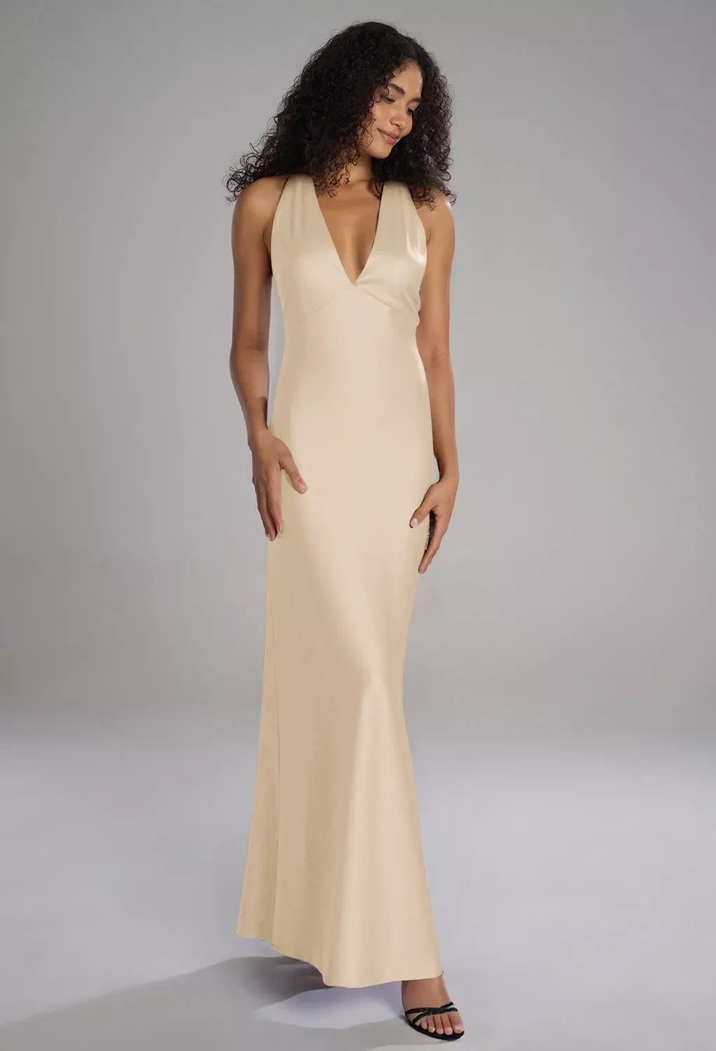 plus size champagne bridesmaid dresses Zariah Trendy V Neck Ruffles High Low Chiffon Plus Size Bridesmaid Dre