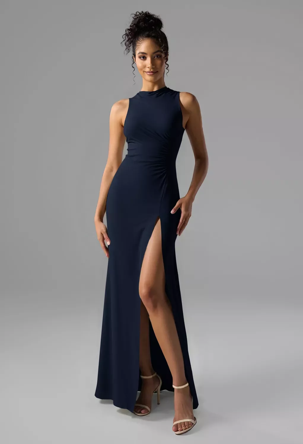Button Back Long Bridesmaid Dresses | AW.Bridal